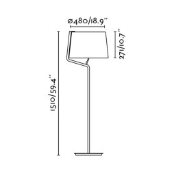 Lámpara de pie Berni blanco Faro